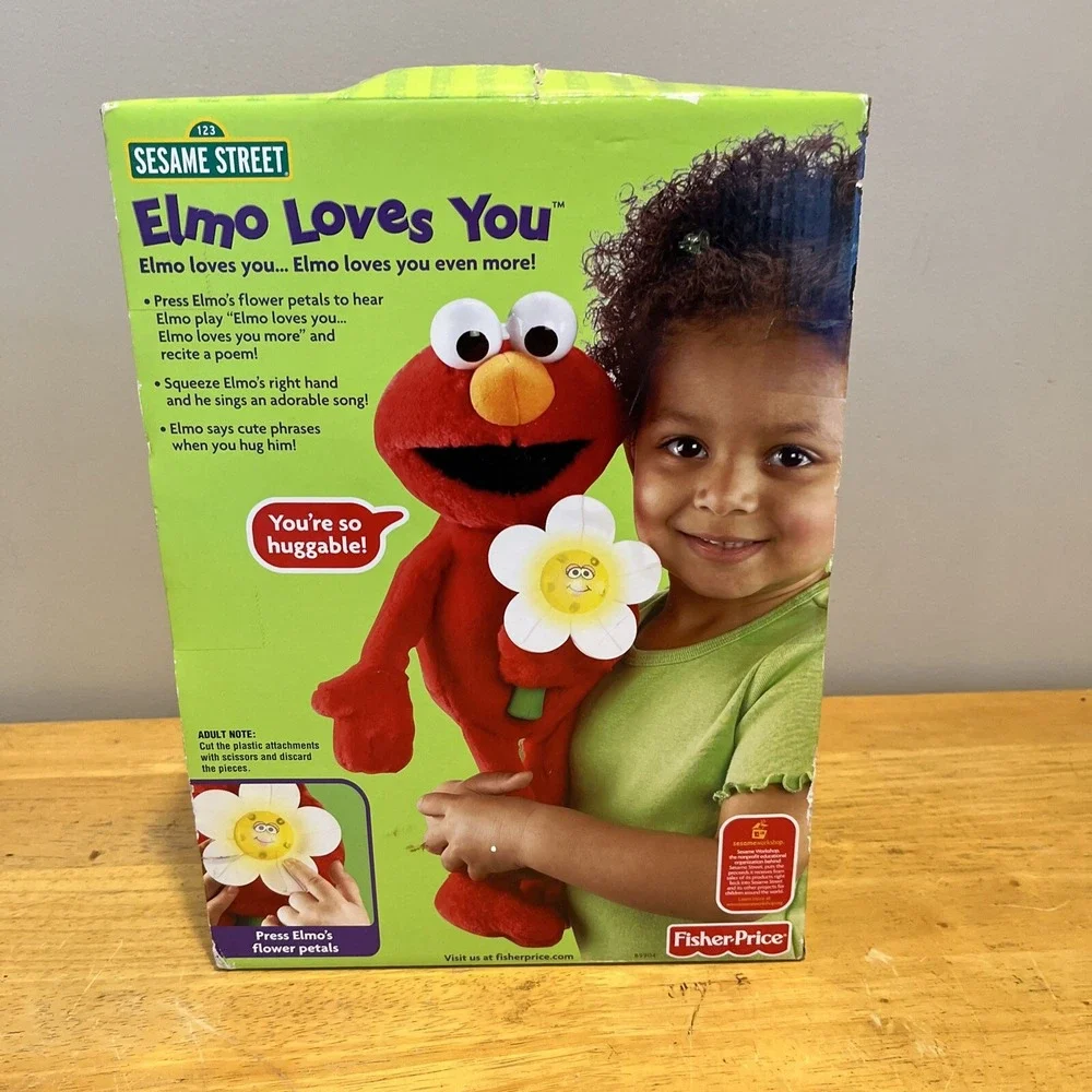 Sesame Street Elmo Loves You Talking Plush Daisy Flower Fisher Price 2003 Tested